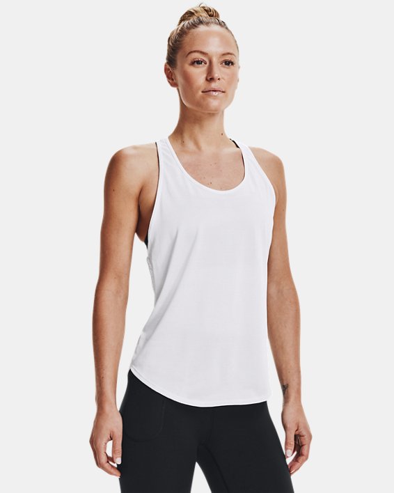 Camiseta sin mangas UA Tech™ Vent para mujer, White, pdpMainDesktop image number 1
